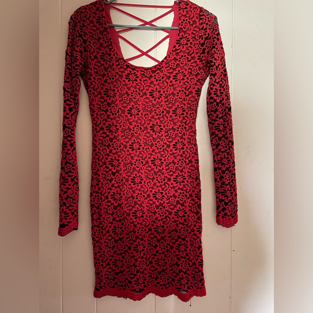 Charlotte Russe red mini dress size Medium